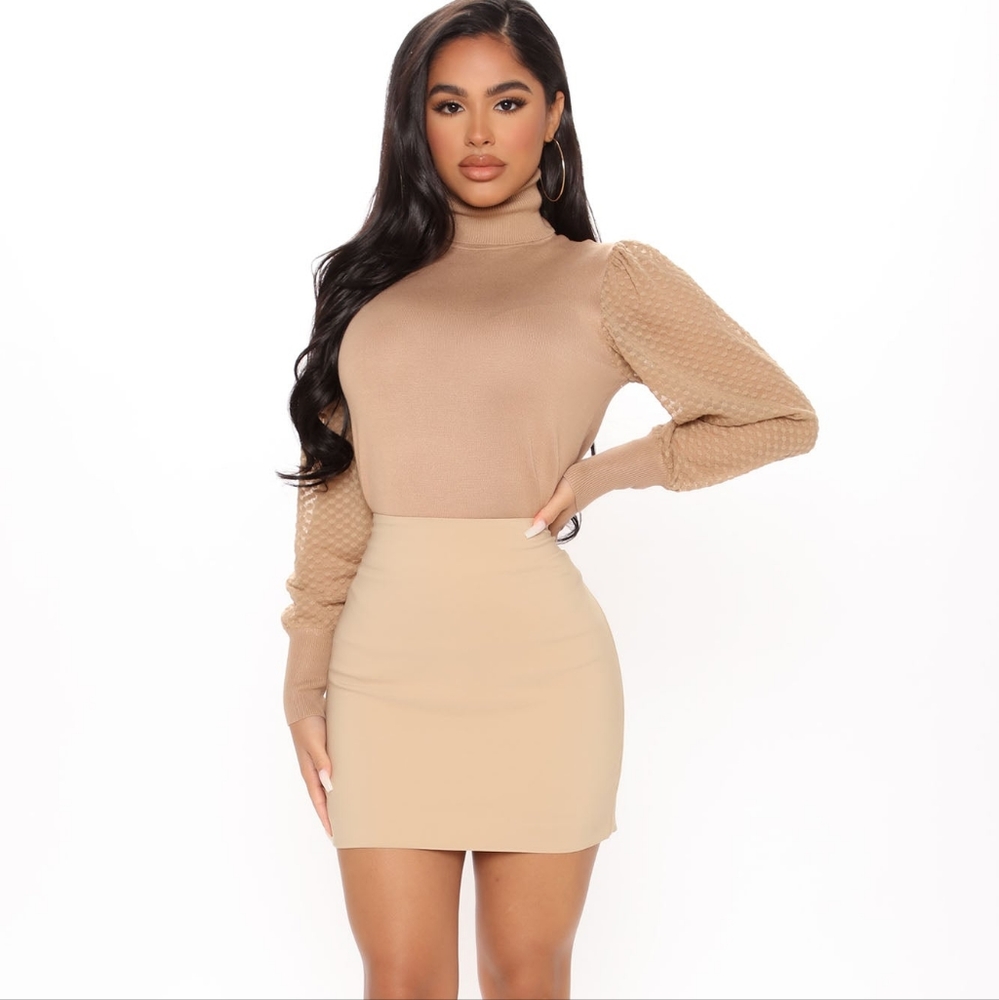 Turtle neck tan sweater
